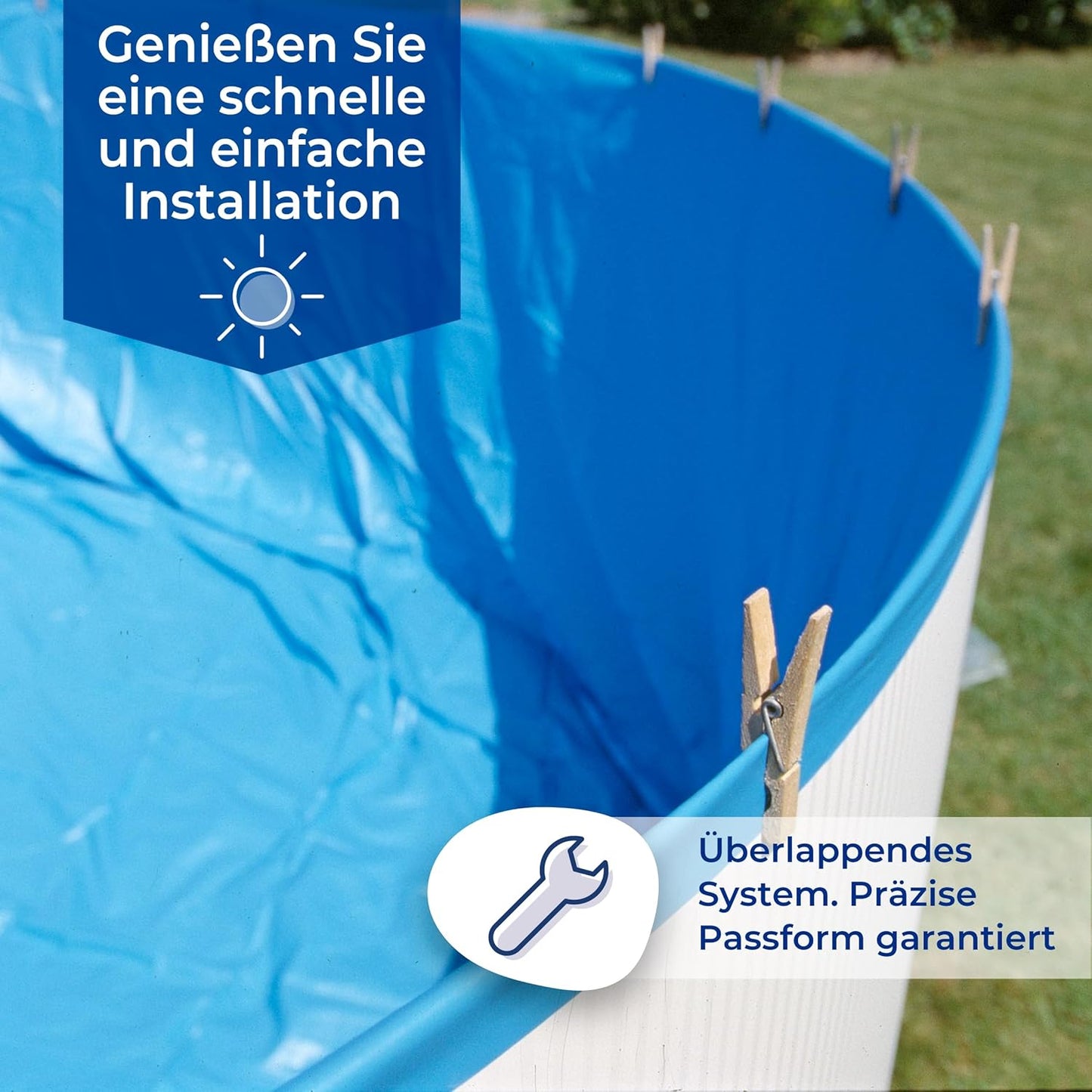 FSP300 Poolfolie für runde Pools, Diameter 300 mm - dicke 20/100