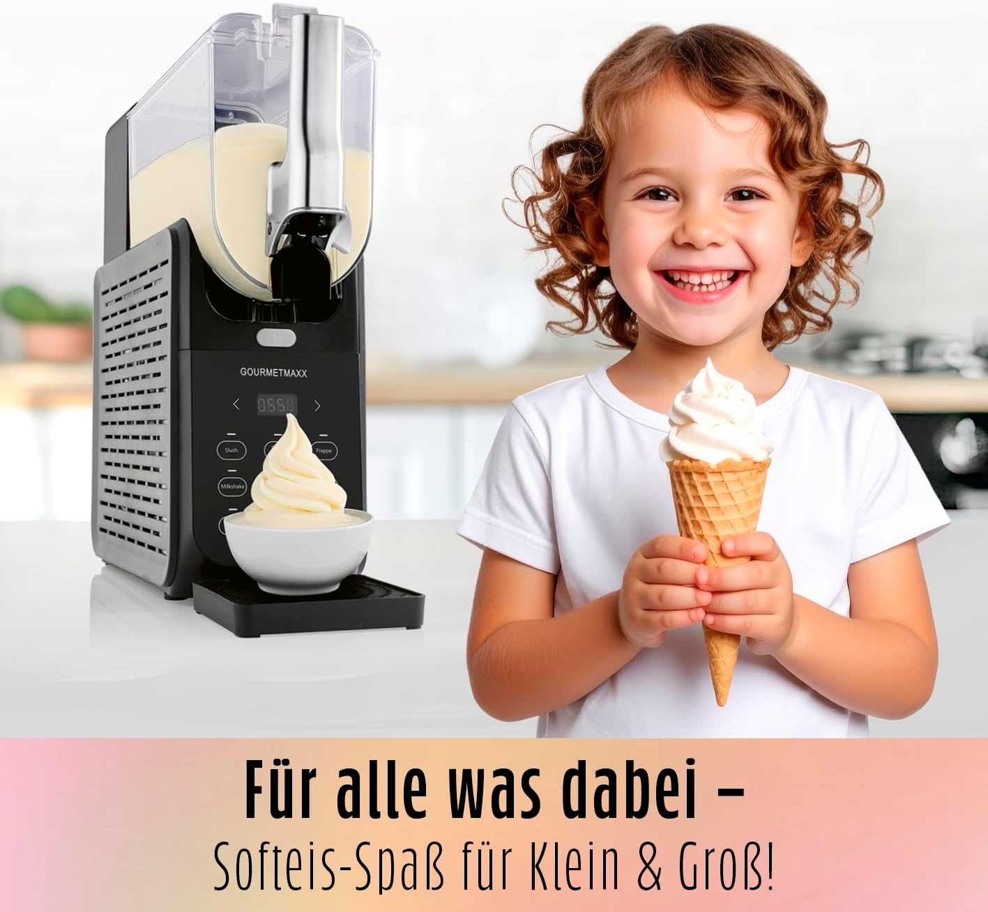 FreezeUp Slush Eismaschine, 2,8 L, 5 Modi