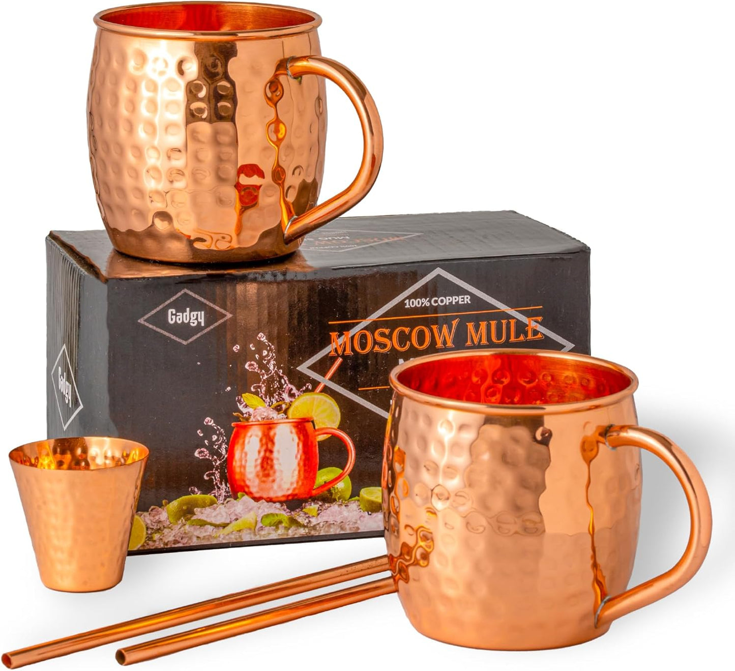 Multi Moscow Mule Cocktailgläser-Geschenkset, 9-teilig, Multi