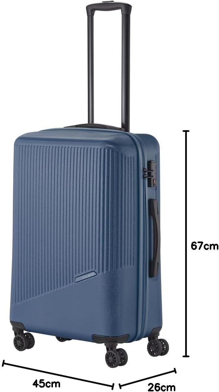 Hartschalenkoffer Bali mit TSA-Schloss, Blau Trolley Grösse M (67 cm)