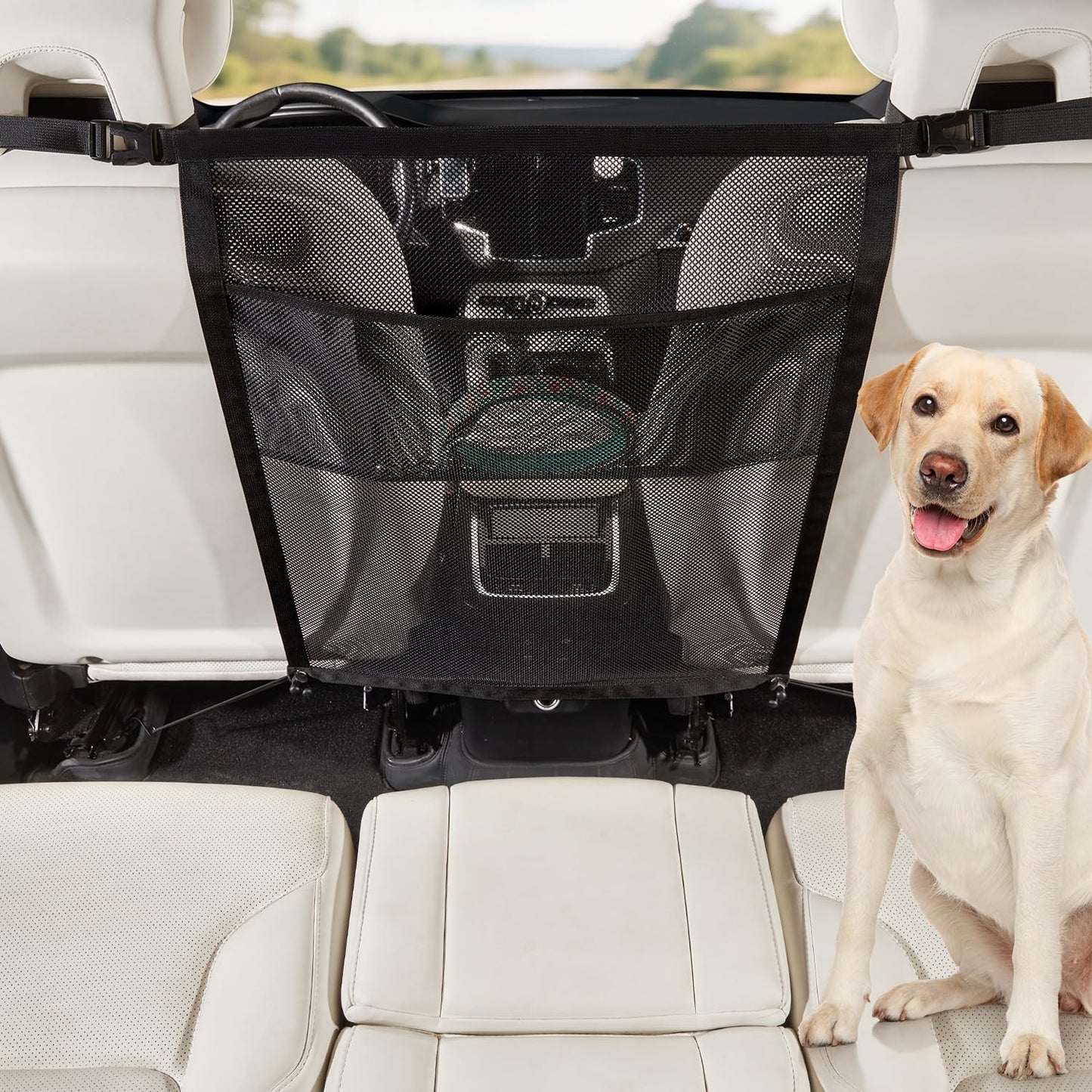 Hundegitter mit Aufbewahrungstaschen