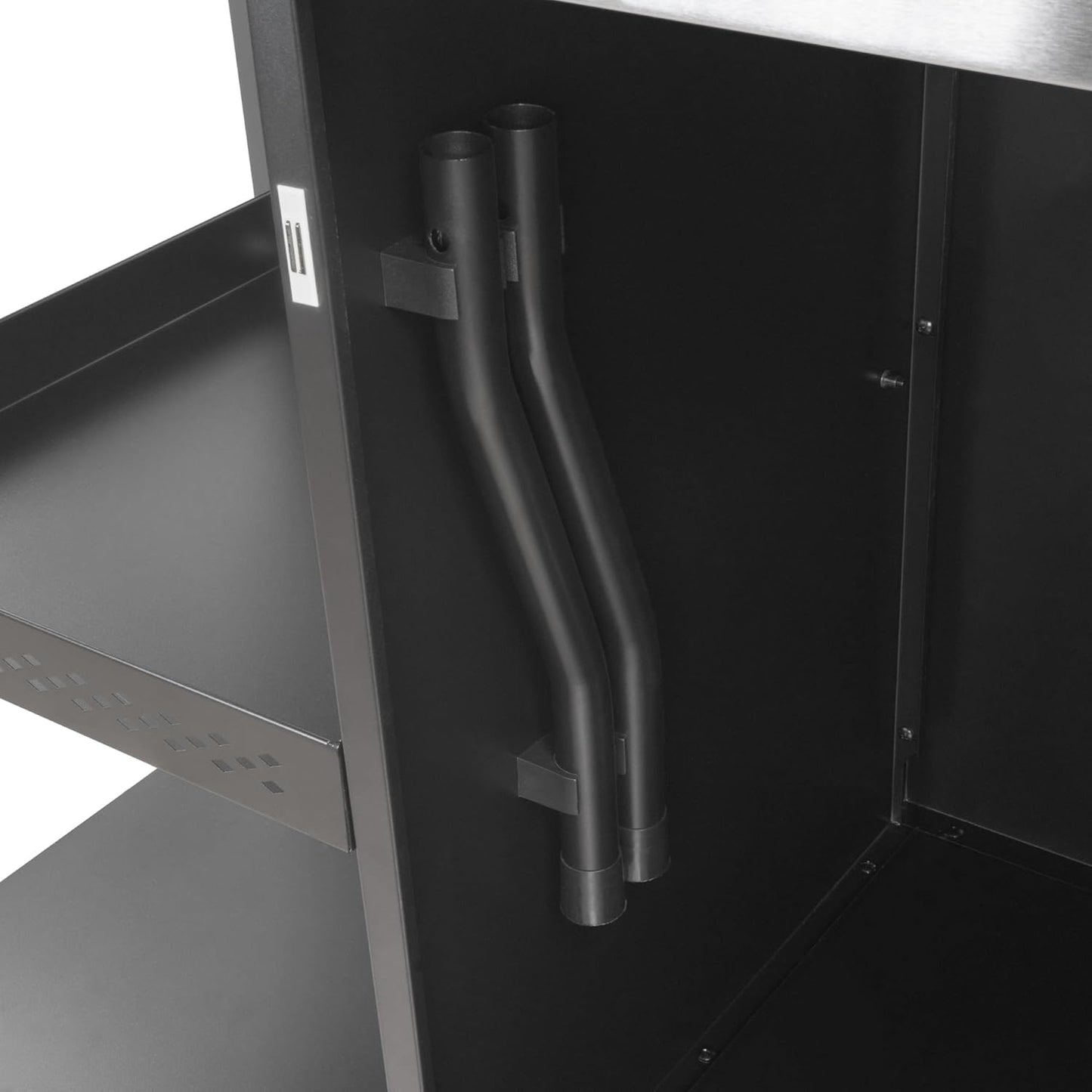 BQT6 Grillwagen mit grosser Arbeitsfläche 95 x 50 cm, Silber