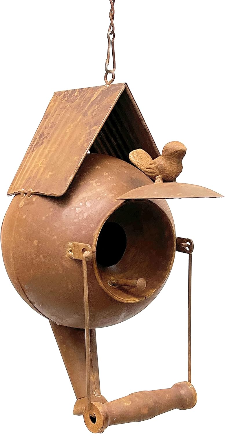 Vogelhaus zum Aufhängen aus Metall