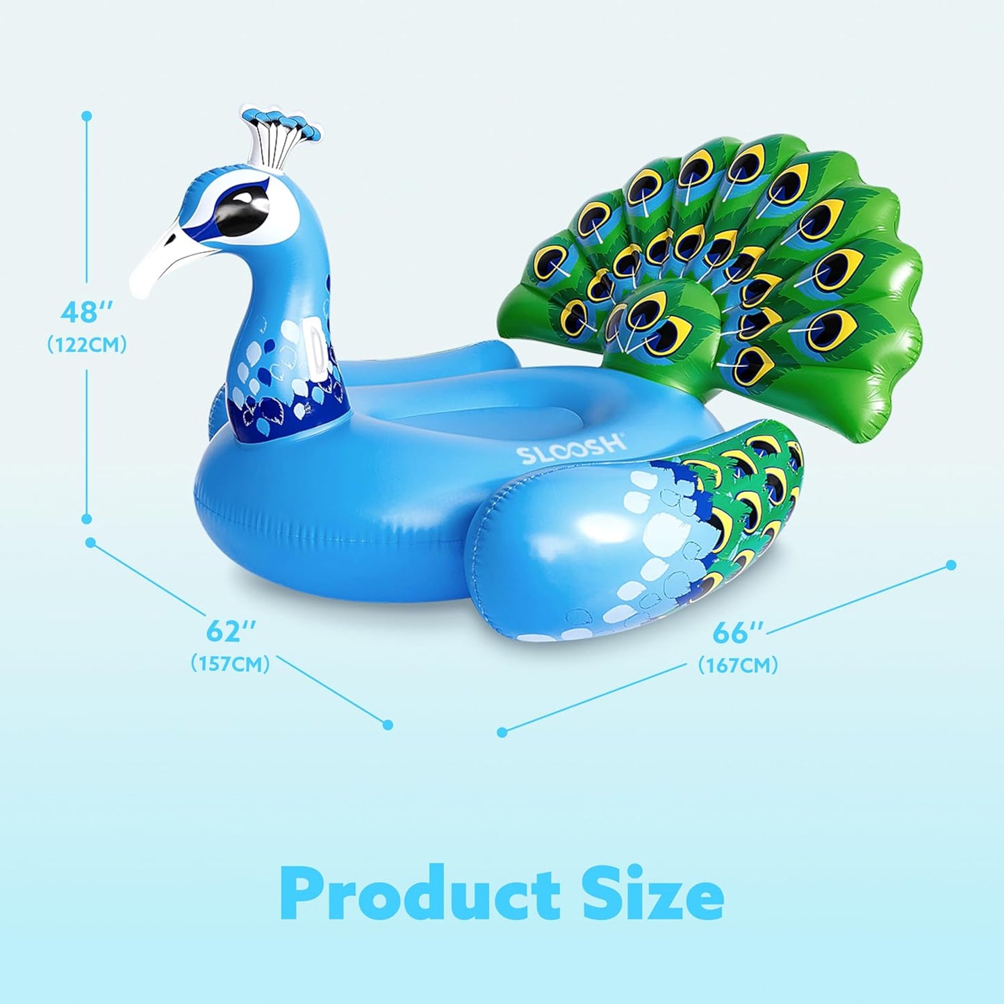 Riesiger Aufblasbarer Pfau, Blau
