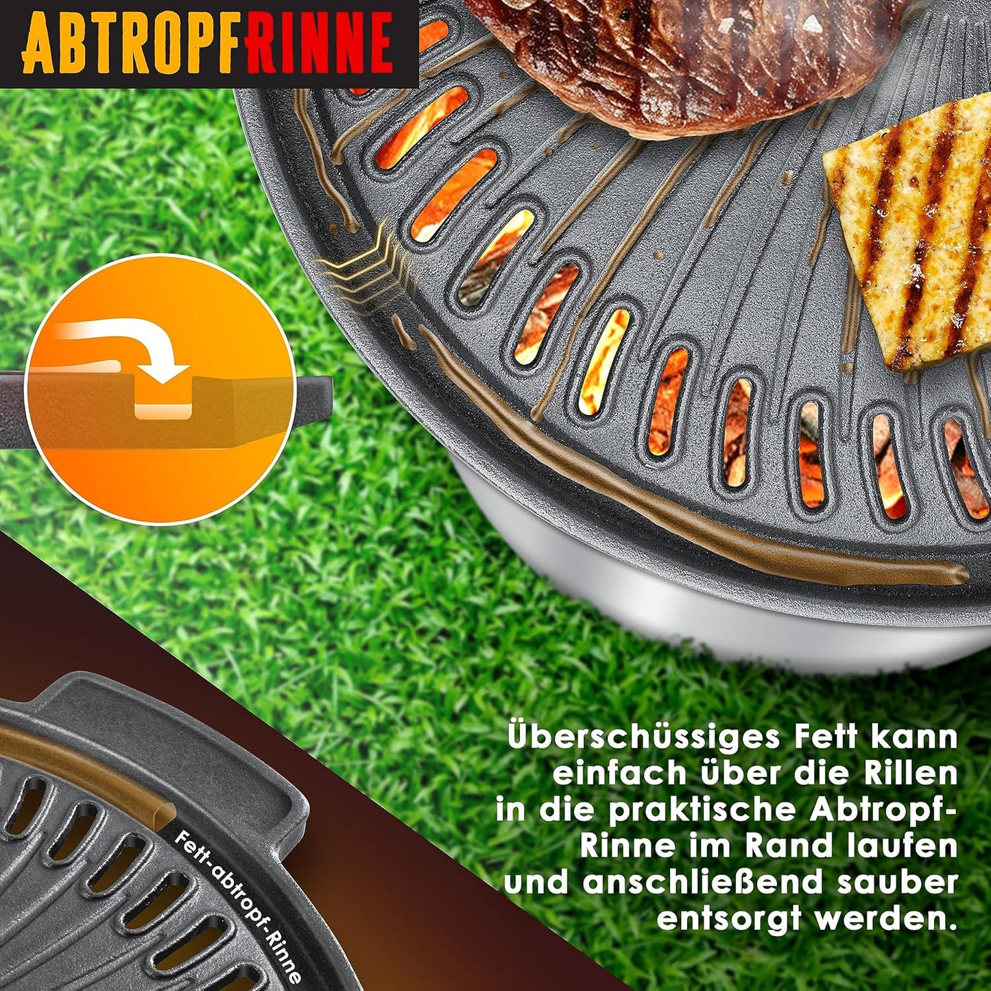 Grillplatte für Camping-Raketenofen, Zubehör Grillplatte