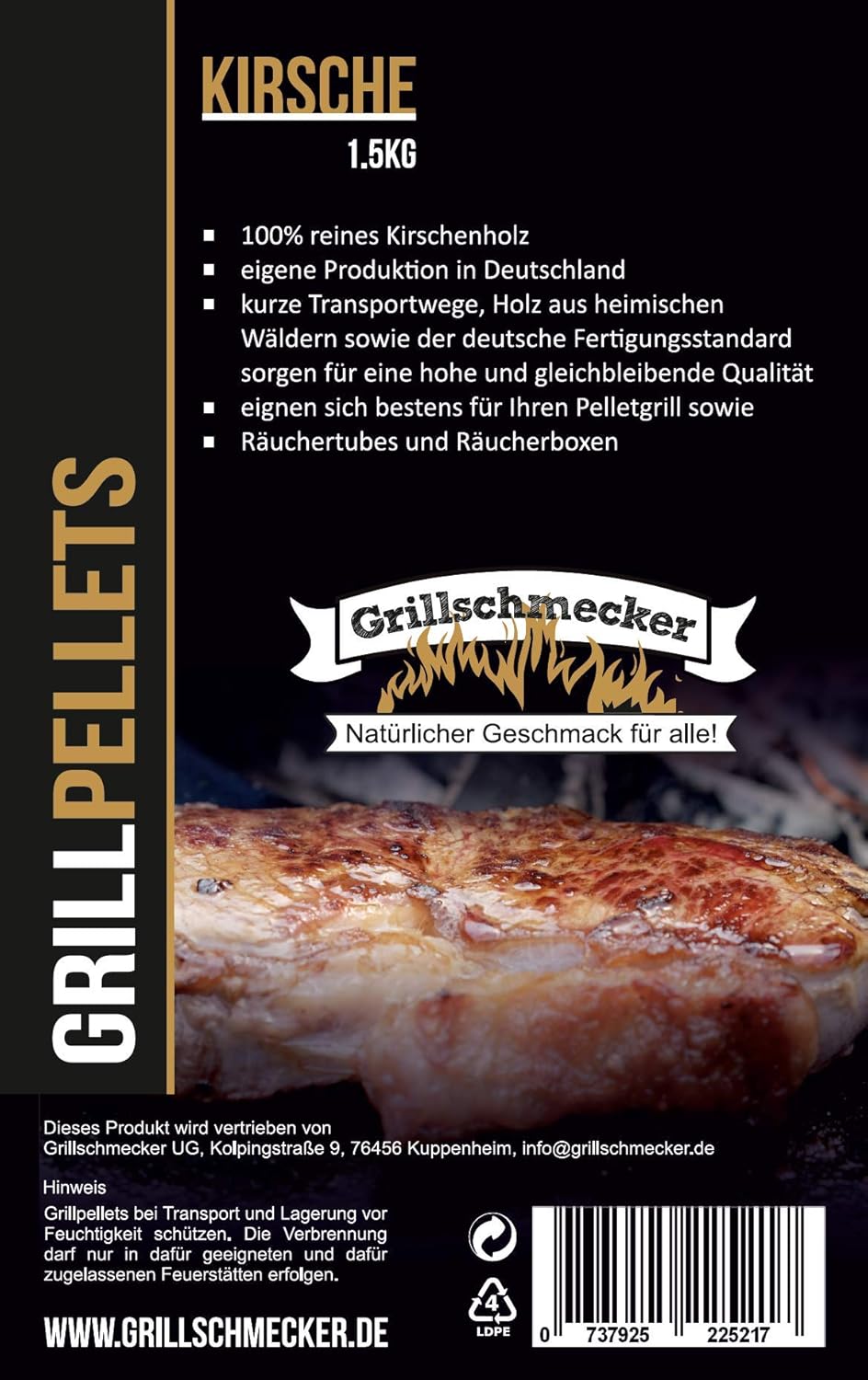 Grillpellets aus Kirschholz 15 kg