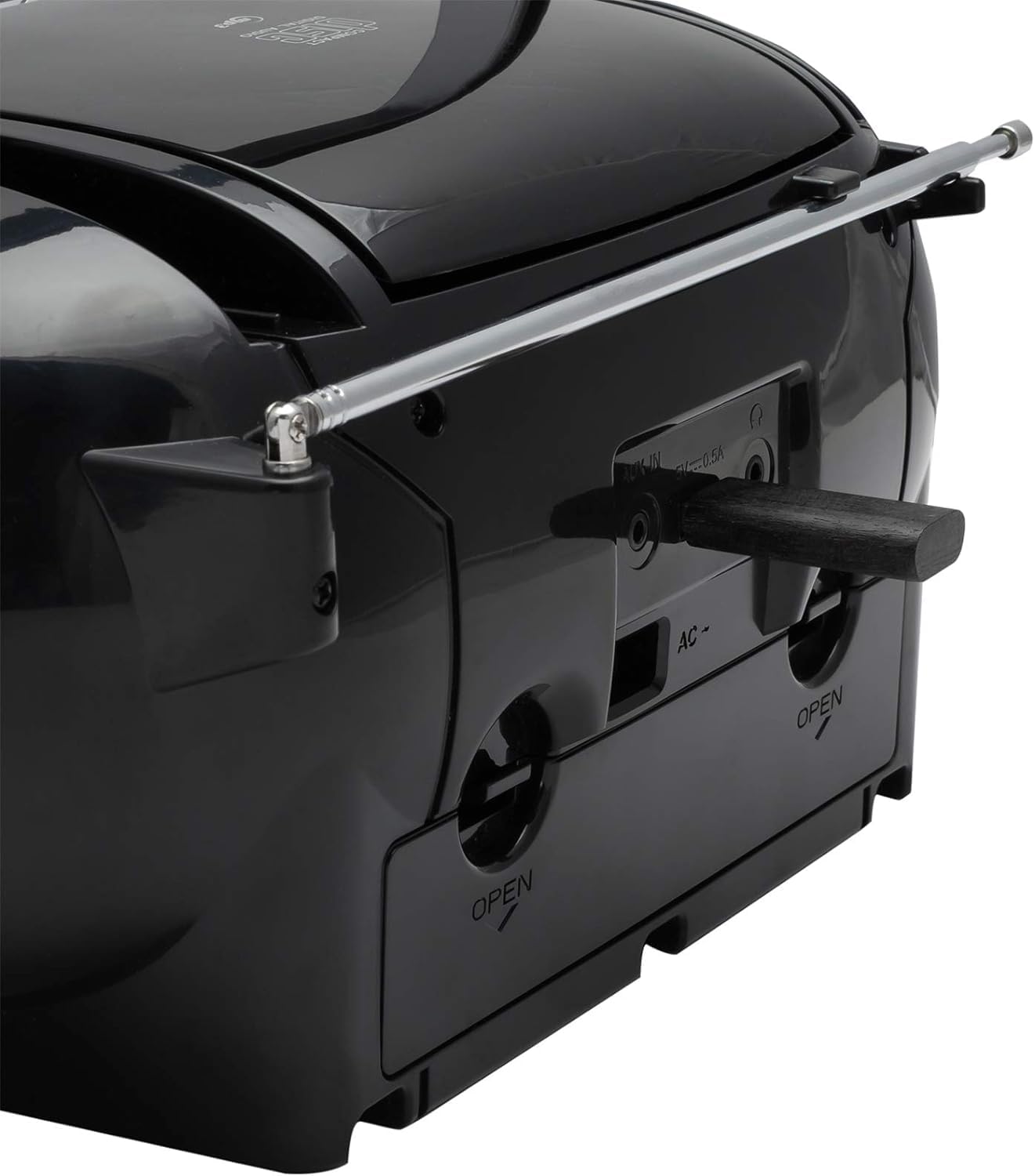 Tragbarer CD-Player mit Bluetooth, Schwarz