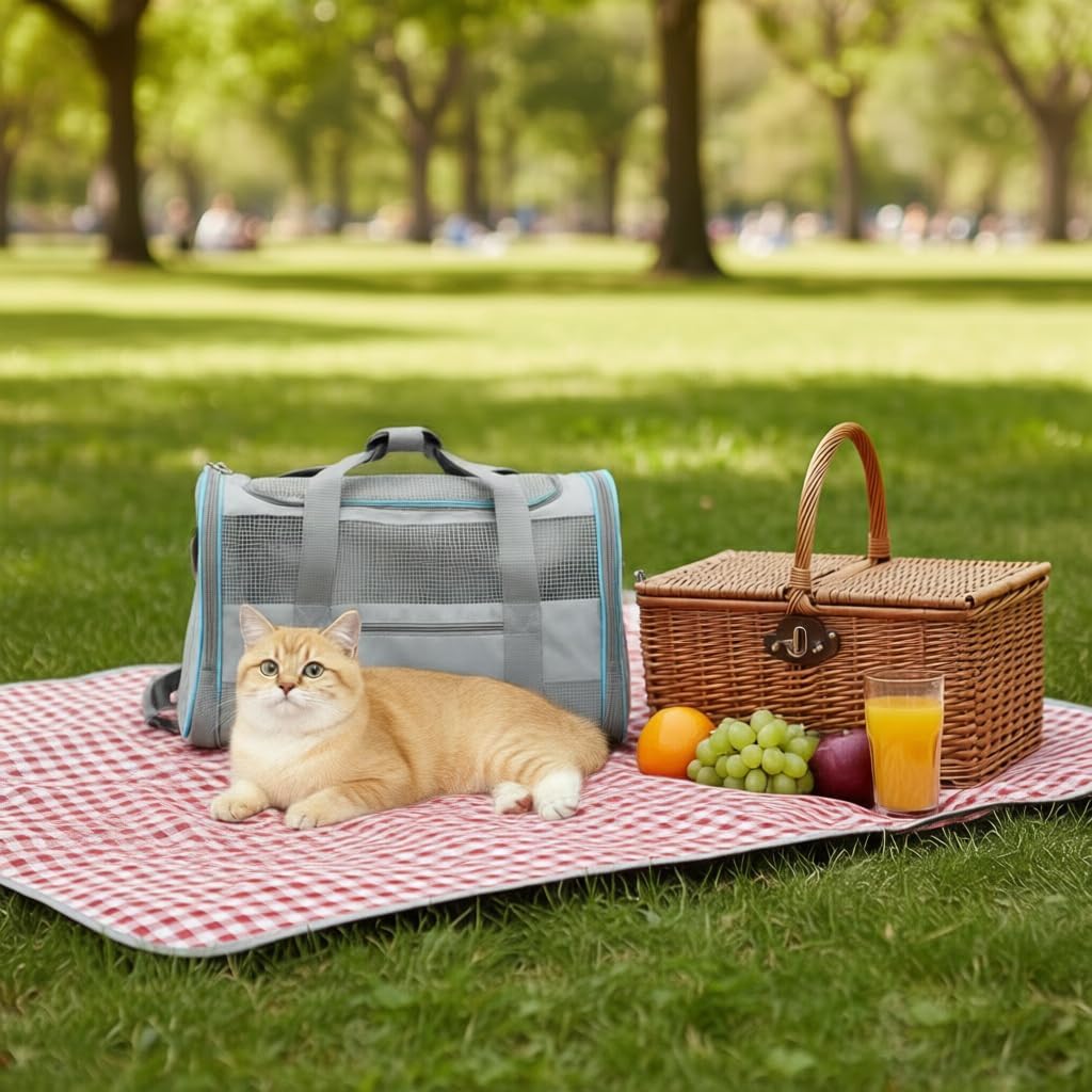 Transporttasche für Katzen, grau