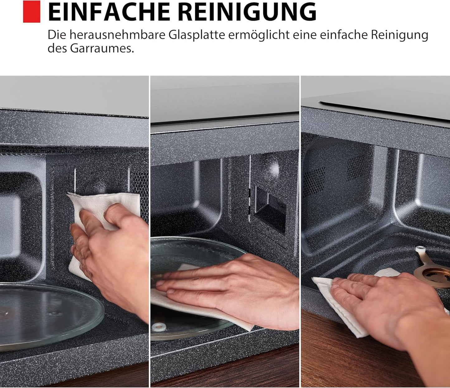 3-in-1 Mikrowelle mit Grill MW3-EG23PE(BK), Schwarz Digital 23L Grill 3-in-1