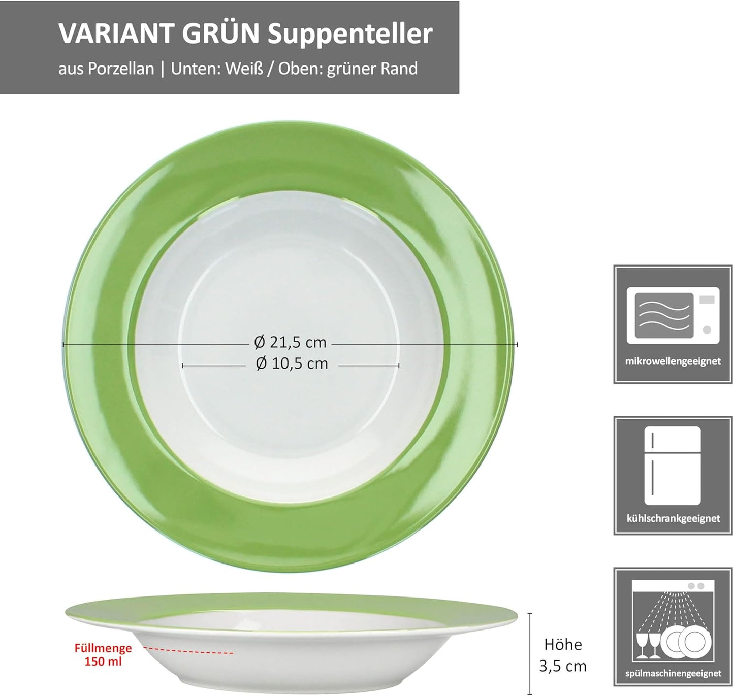 6er Set Suppenteller, Suppenteller