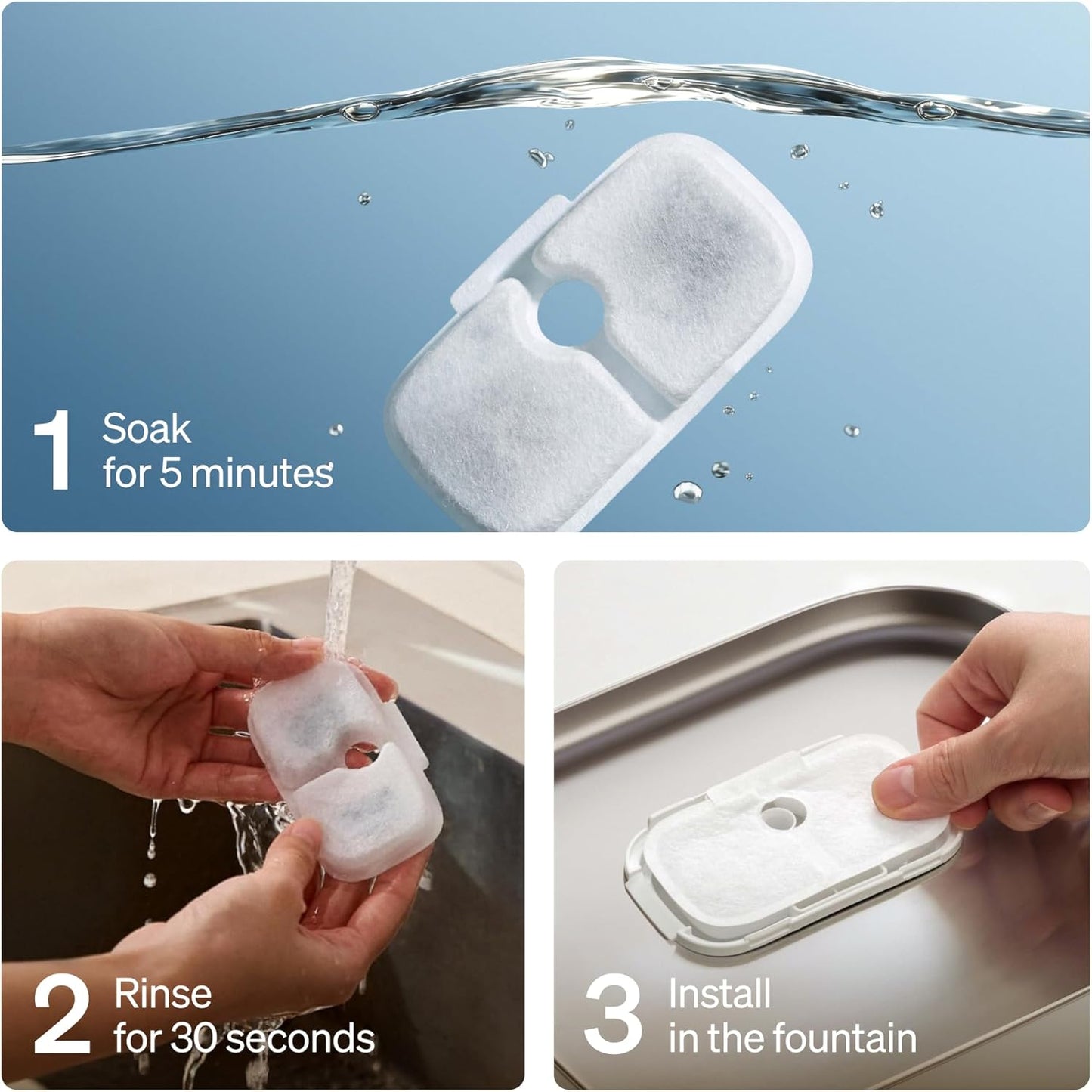 Katzenbrunnen Filter für Dockstream 1, 4er-Pack