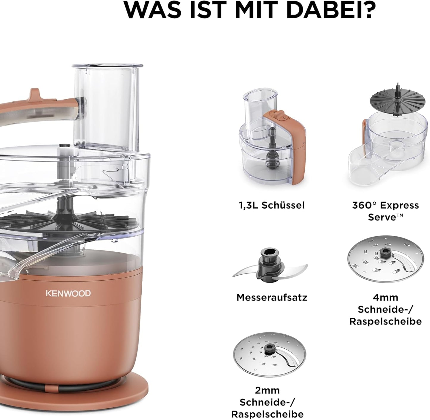 MultiPro Compact Küchenmaschine mit Express Serve, Rot
