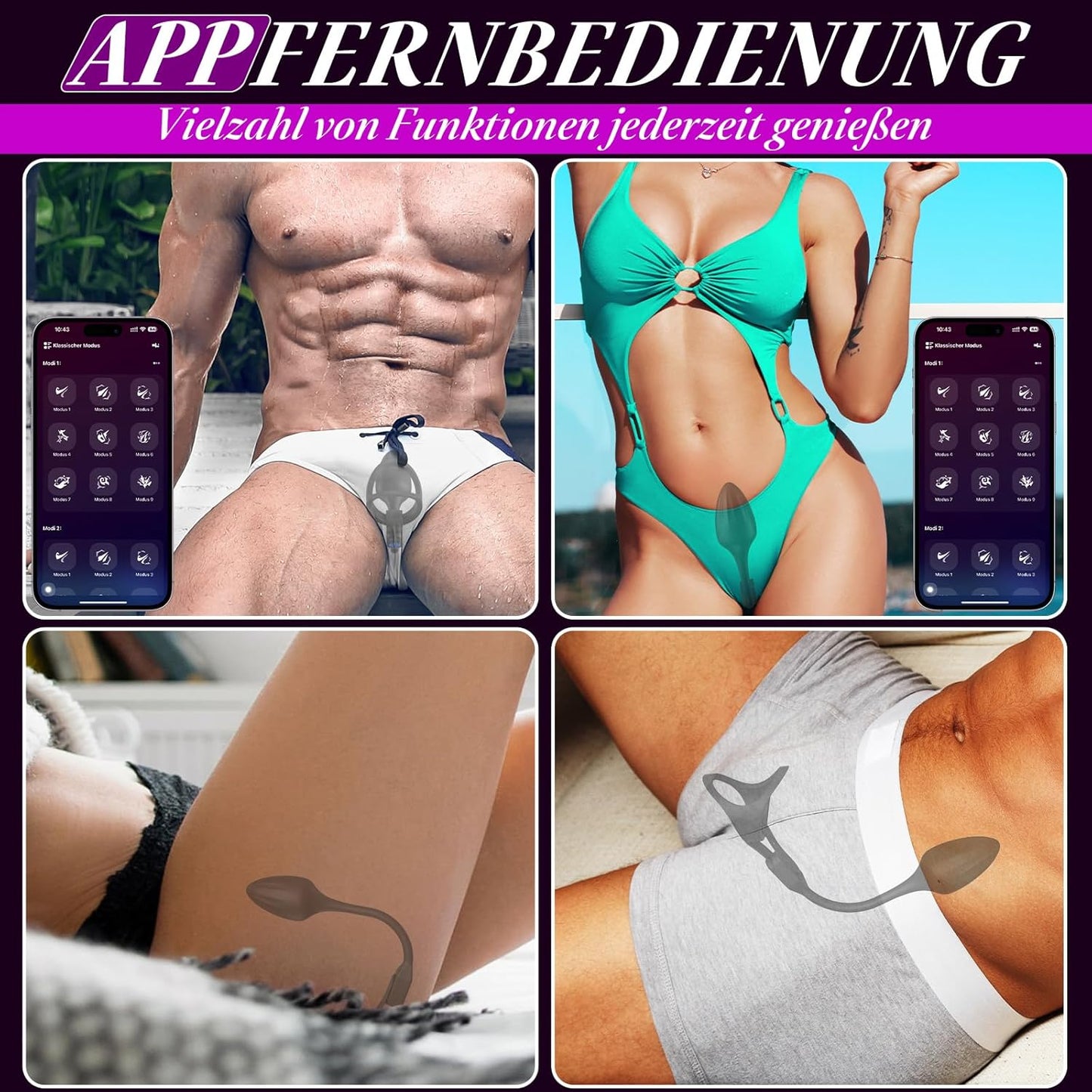 Prostata Stimulation Set mit App-Fernbedienung