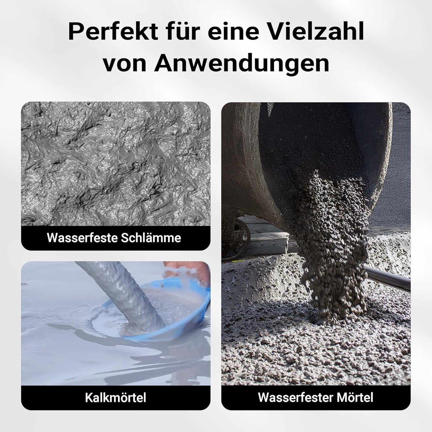 Verputzmaschine mit Putzpistole und Trichter