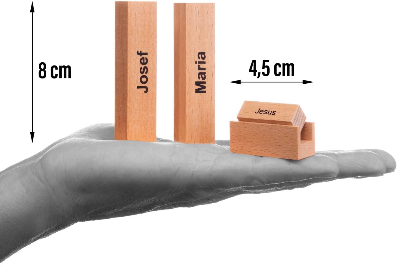 Minimal Nativity Set - puristische Krippe, Englisch