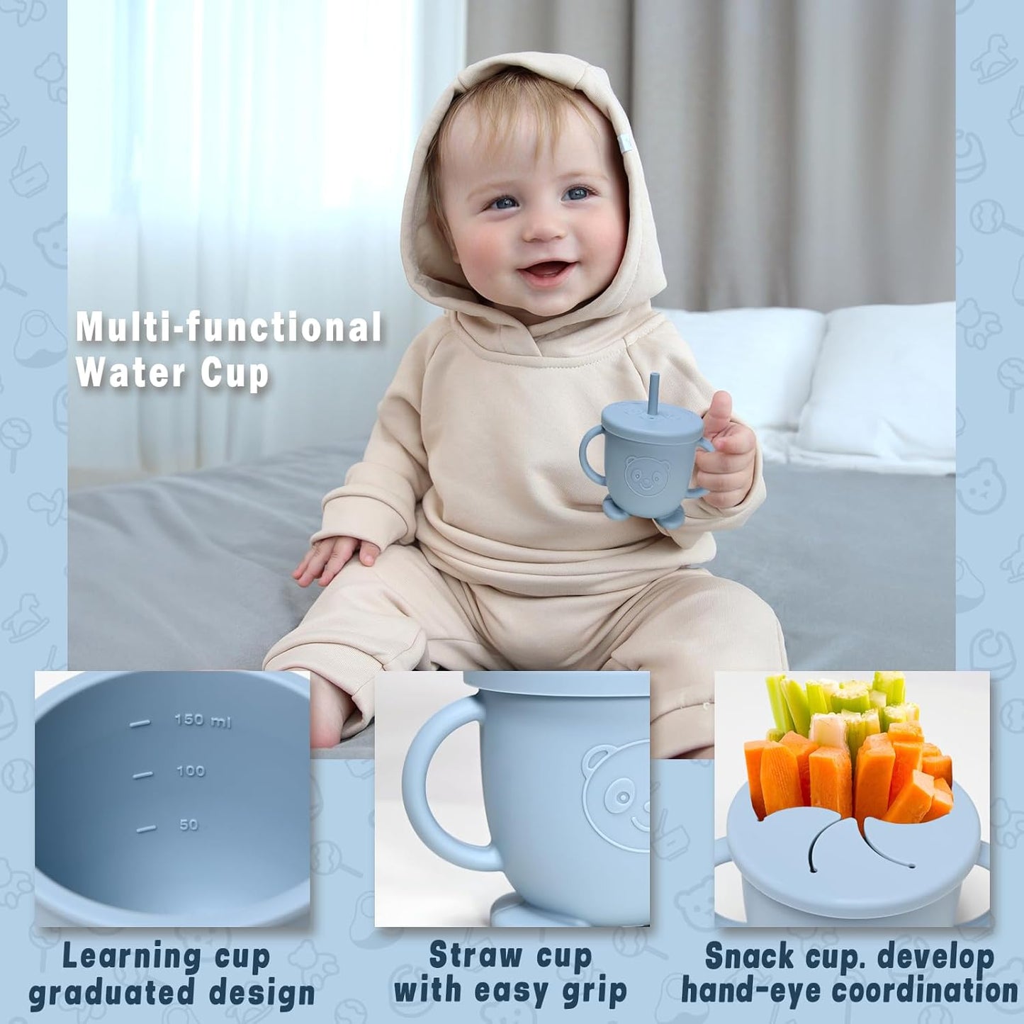 Baby Geschirrset, Blau
