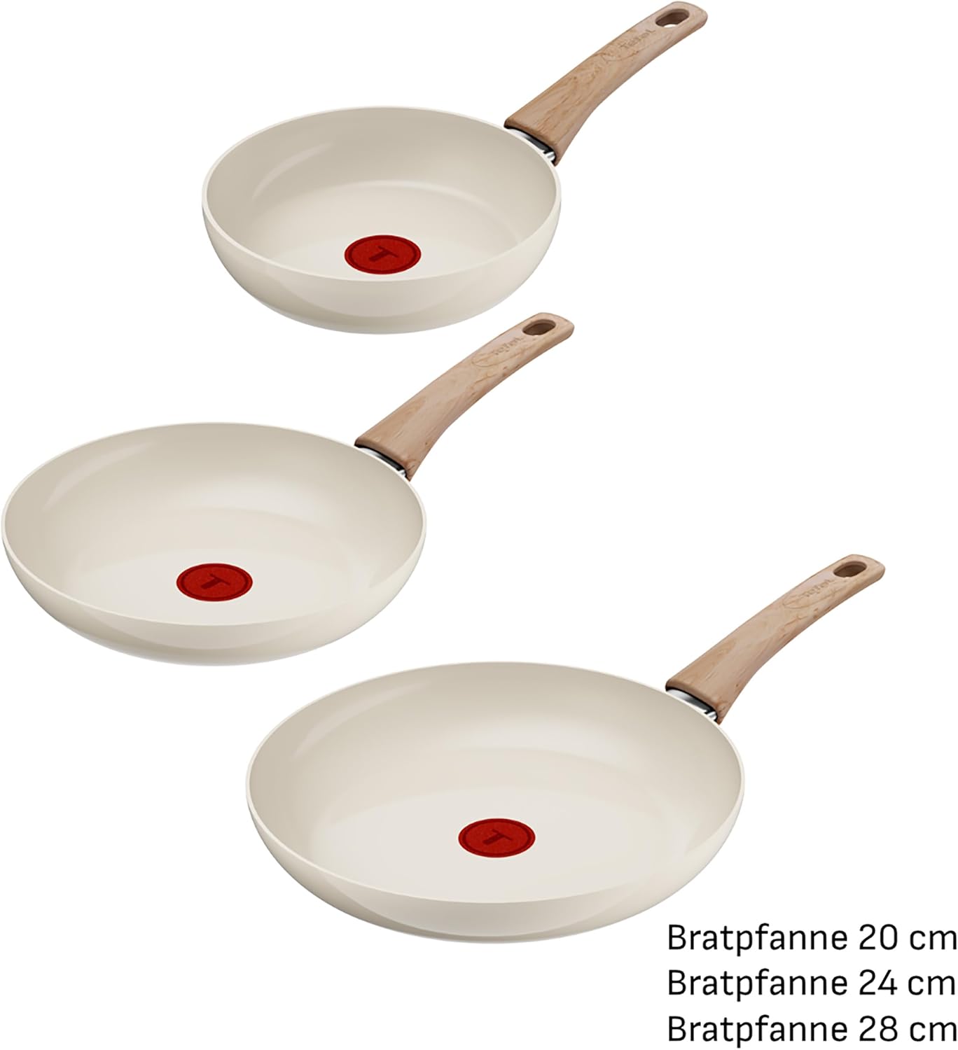 Pfannen-Set mit keramischer Antihaftbeschichtung, 3-tlg. Pfannen-Set 20,24,28 cm