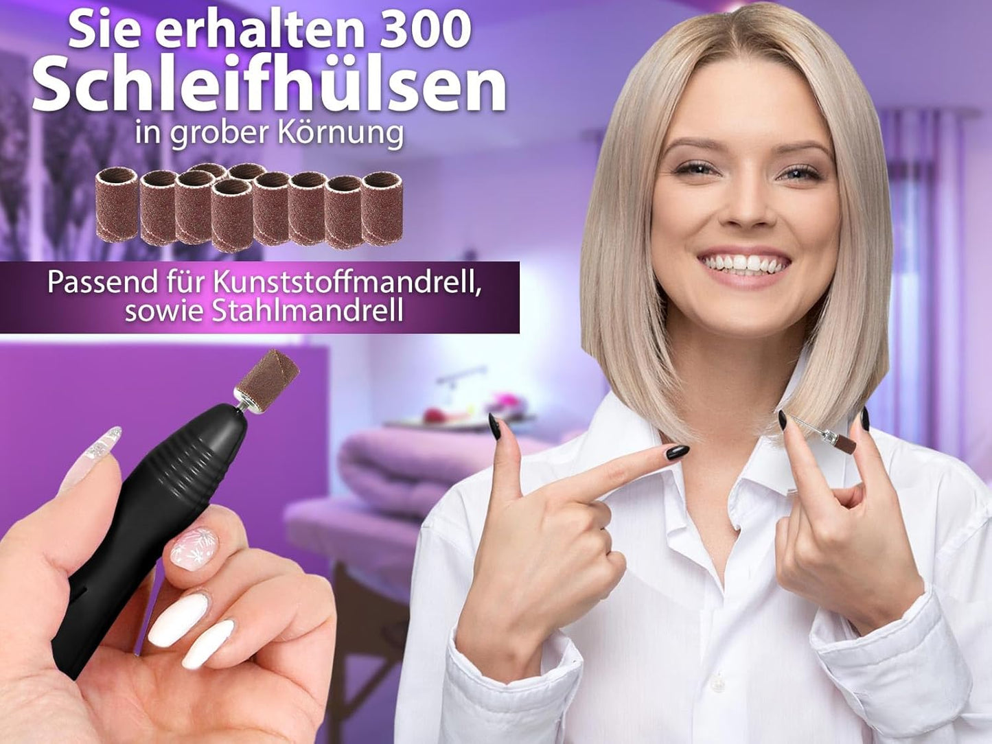 Elektrisches Maniküre-Set mit Diamantschleifer