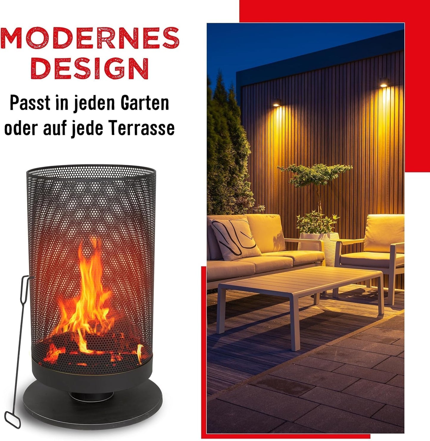 Feuertonne mit Funkenschutz