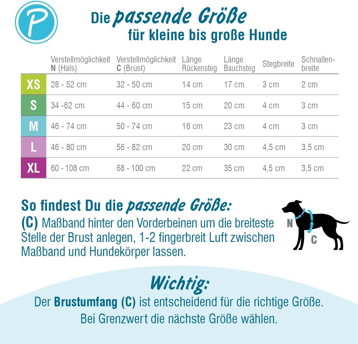 Gepolstertes Hundegeschirr Y-Comfort, Cognac L