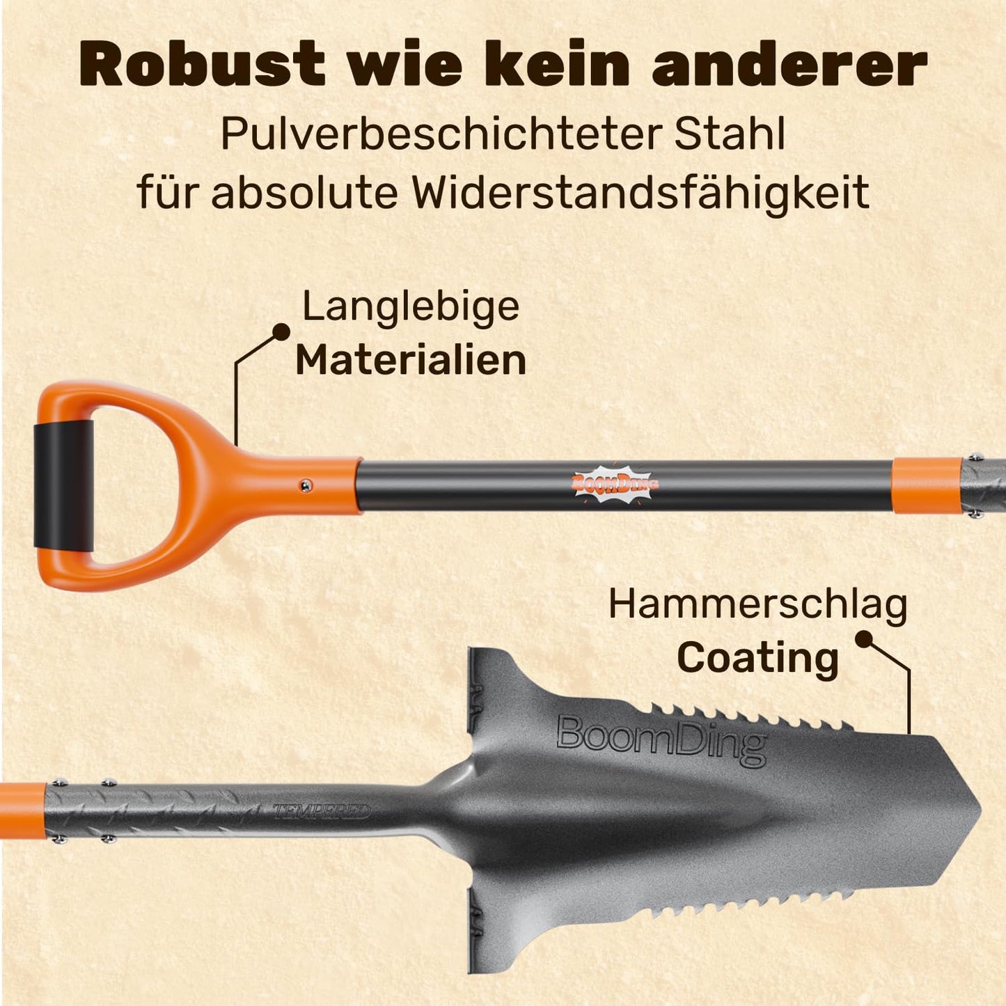 Wurzelspaten-Set mit Handschaufel und Wurzelsäge, Wurzelspaten + Handschaufel