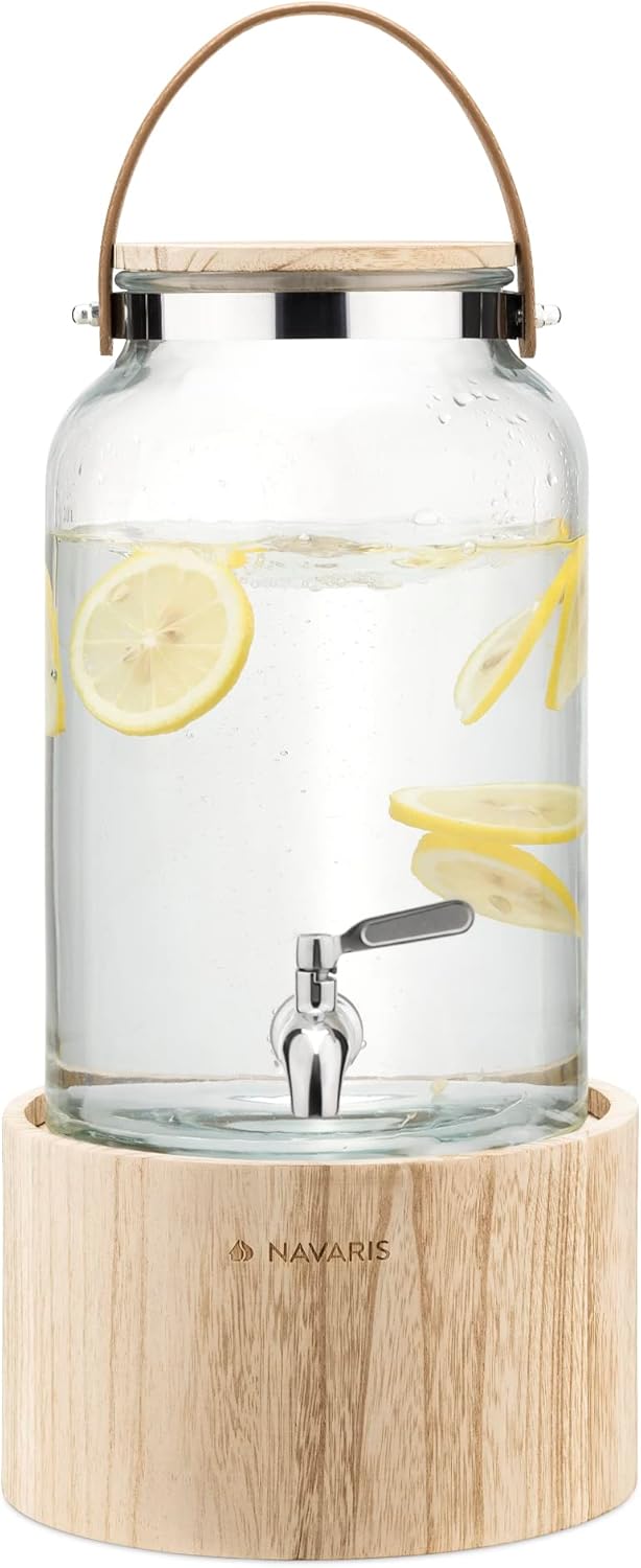 Getränkespender mit Zapfhahn, Transparent Braun