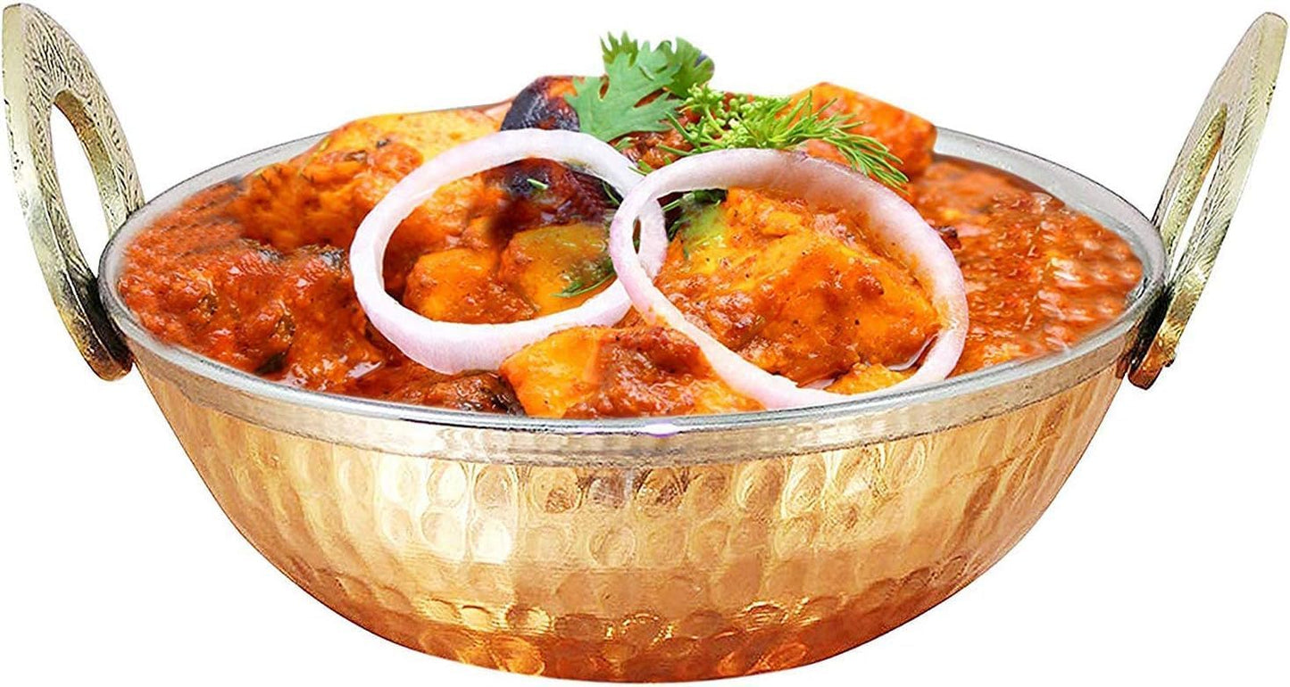 Doppelwandige Karahi-Servierschalen, 4 Stück, 0,35L