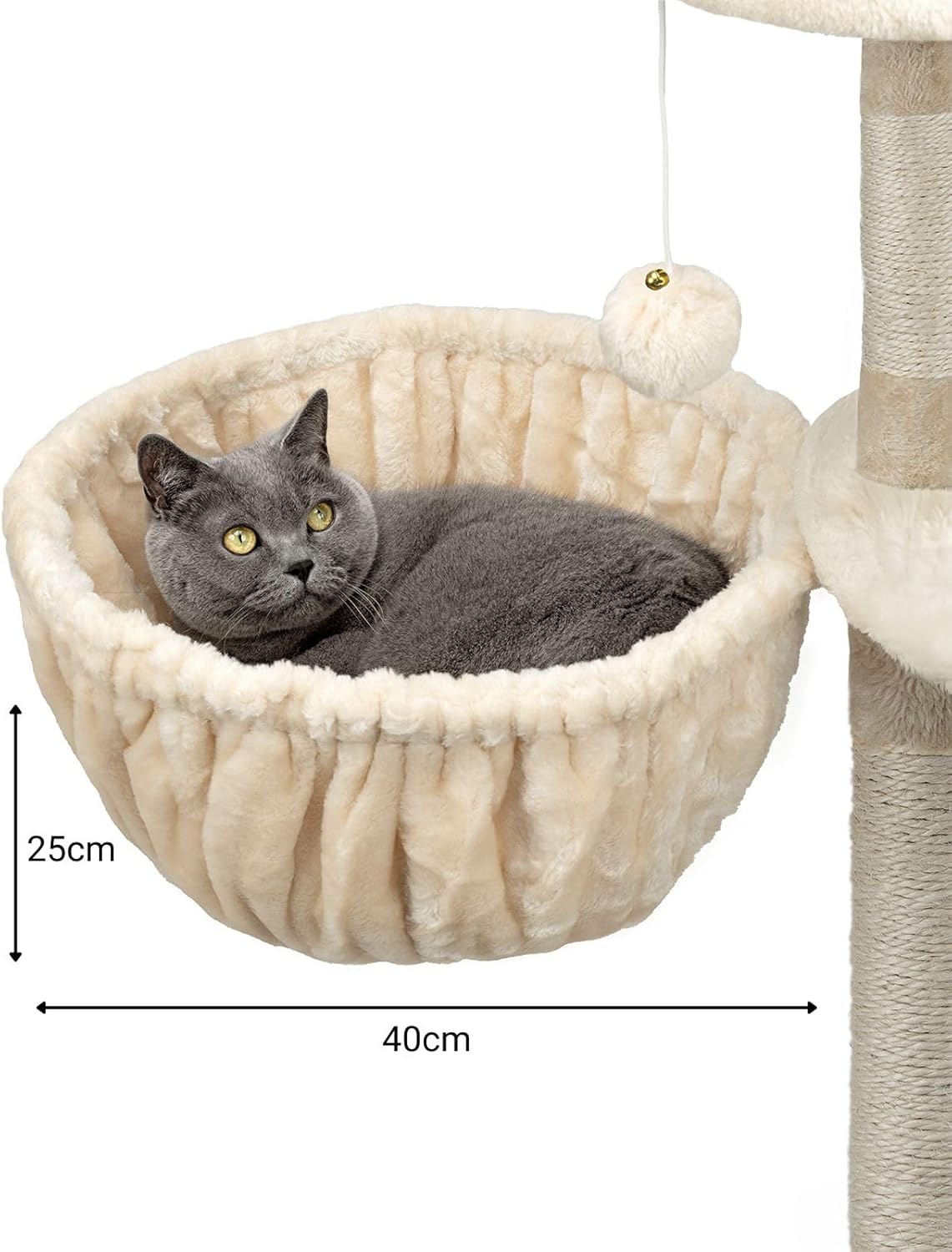 für Kratzbaum, 25cm Tiefe Beige