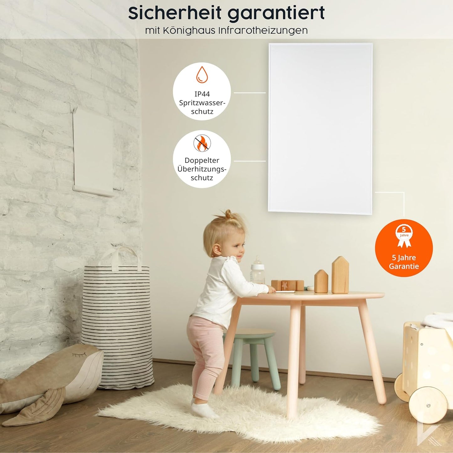 Bild-Infrarotheizung mit Thermostat 800 W, 800 W Wein