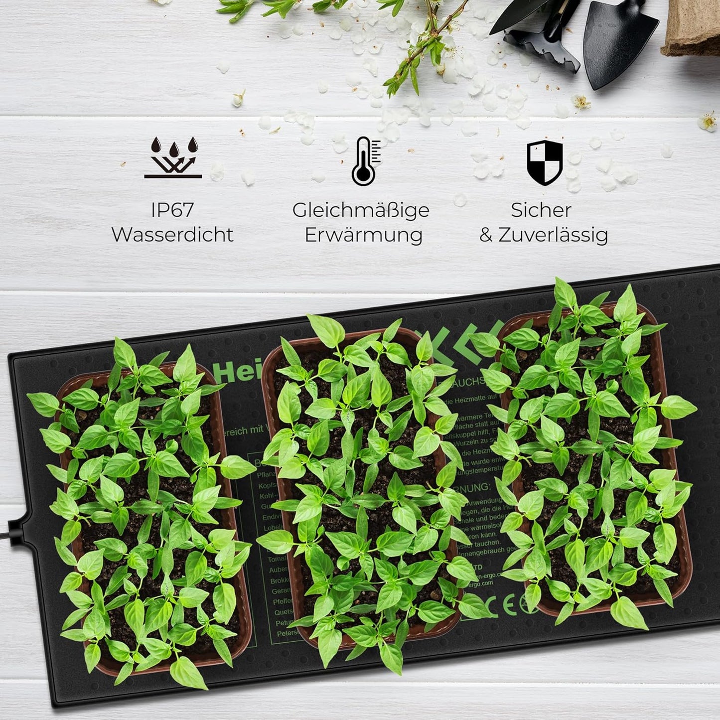 Pflanzen Heizmatte für Sämlinge und Samen, 1x Heizmatte