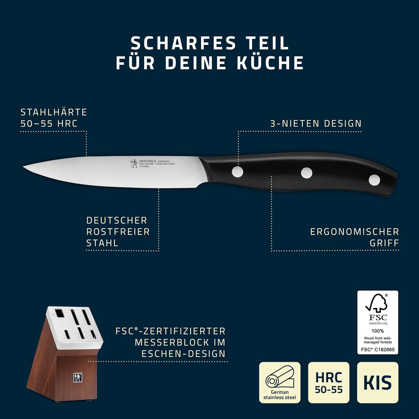 Selbstschärfendes Messerblock-Set Everyday