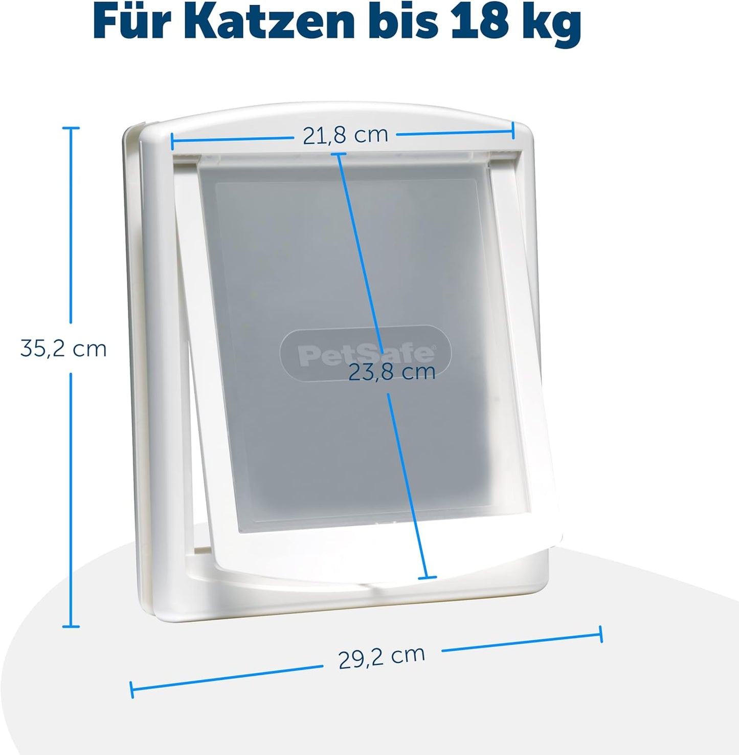 Staywell Haustiertüre Original mit 2 Verschlussoptionen, Weiss M Standard-Verpackung