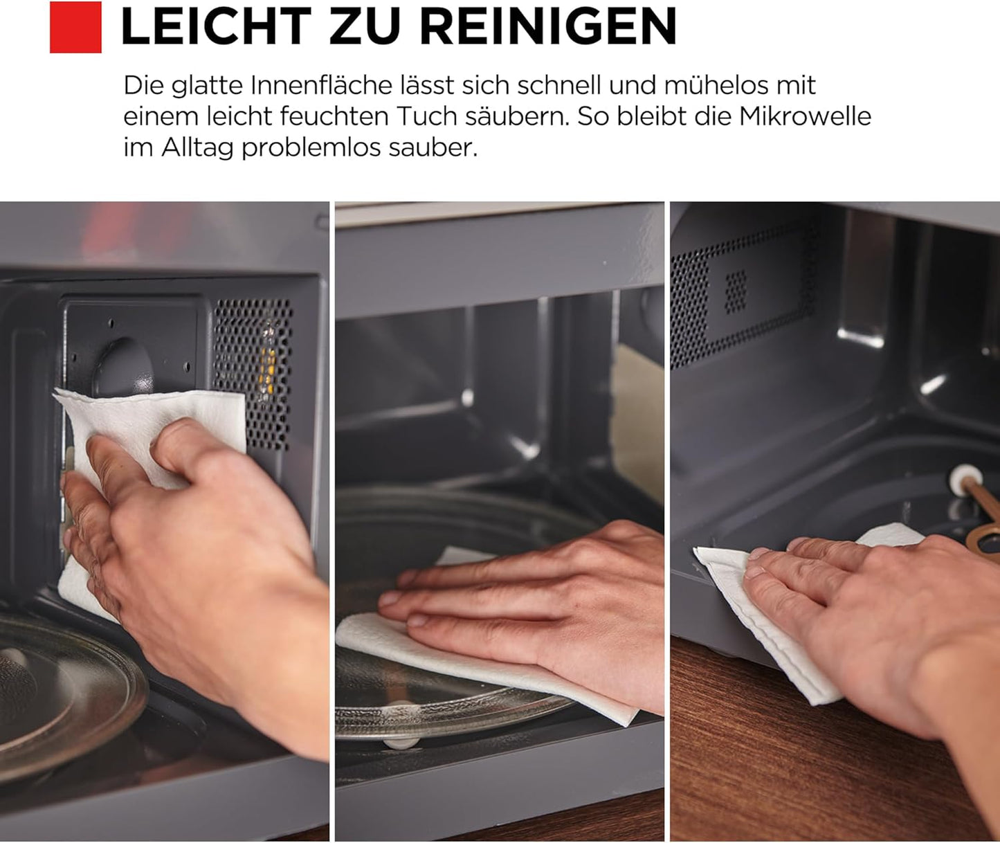 Digitale Mikrowelle mit Auftaufunktion, 23L Solo Digital