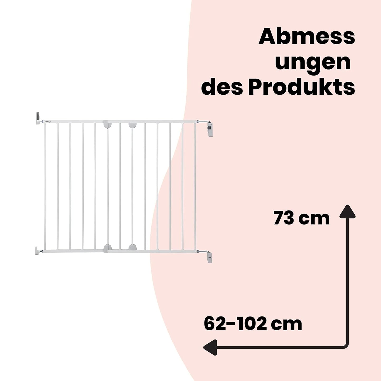 Wall Fix Treppenschutzgitter Metall Weiss, Wall Fix White