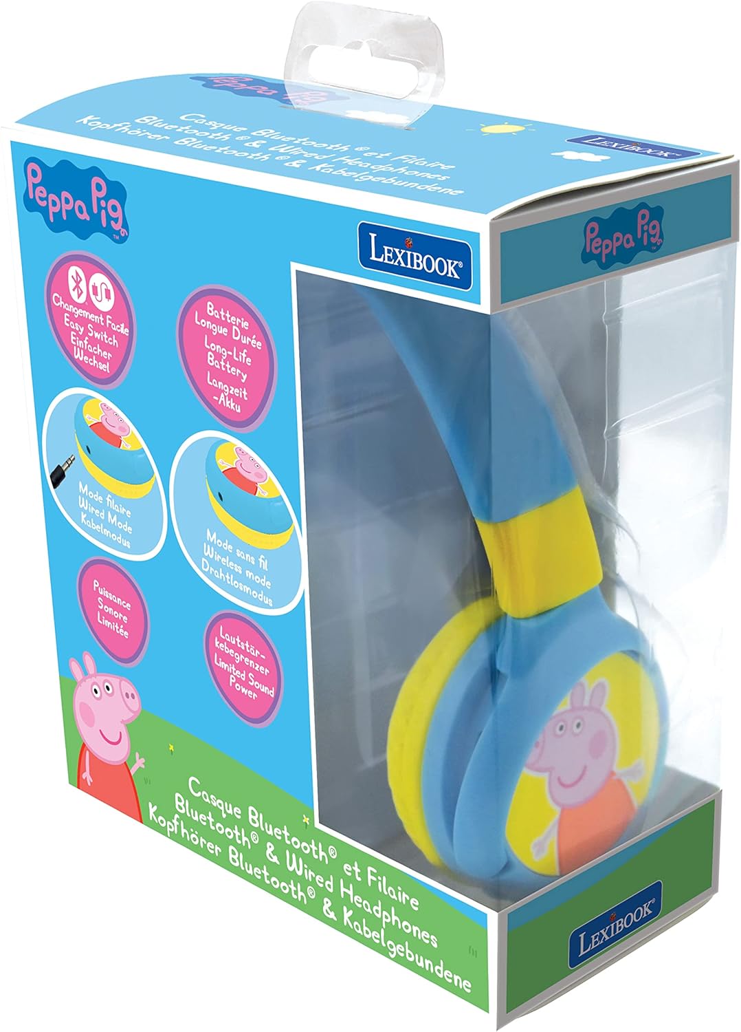 Peppa Wuz 2-in-1 Audio-Kopfhörer mit Bluetooth, Peppa Wutz