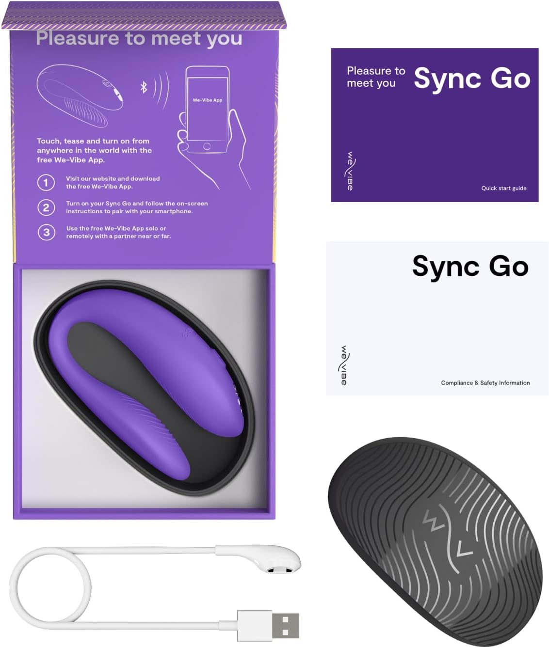 Sync Go Vibrator für Paare, Purple