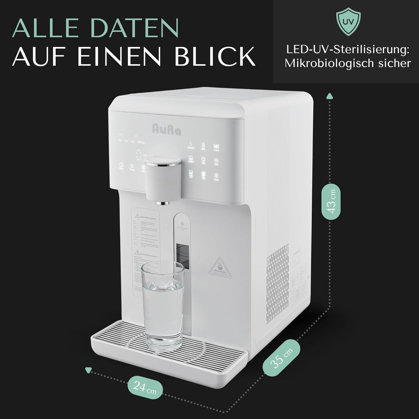 Osmose-Wasserfilter ohne Tank für Zuhause, System: Mit Festwasseranschluss Weiss