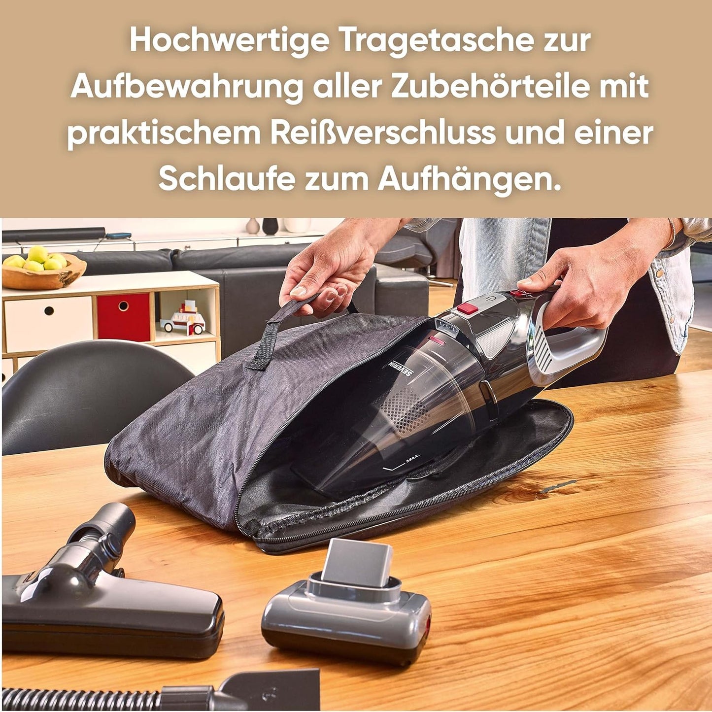Akkustaubsauger HV 7147, 6-in-1 mit Stiel & Wandhalterung