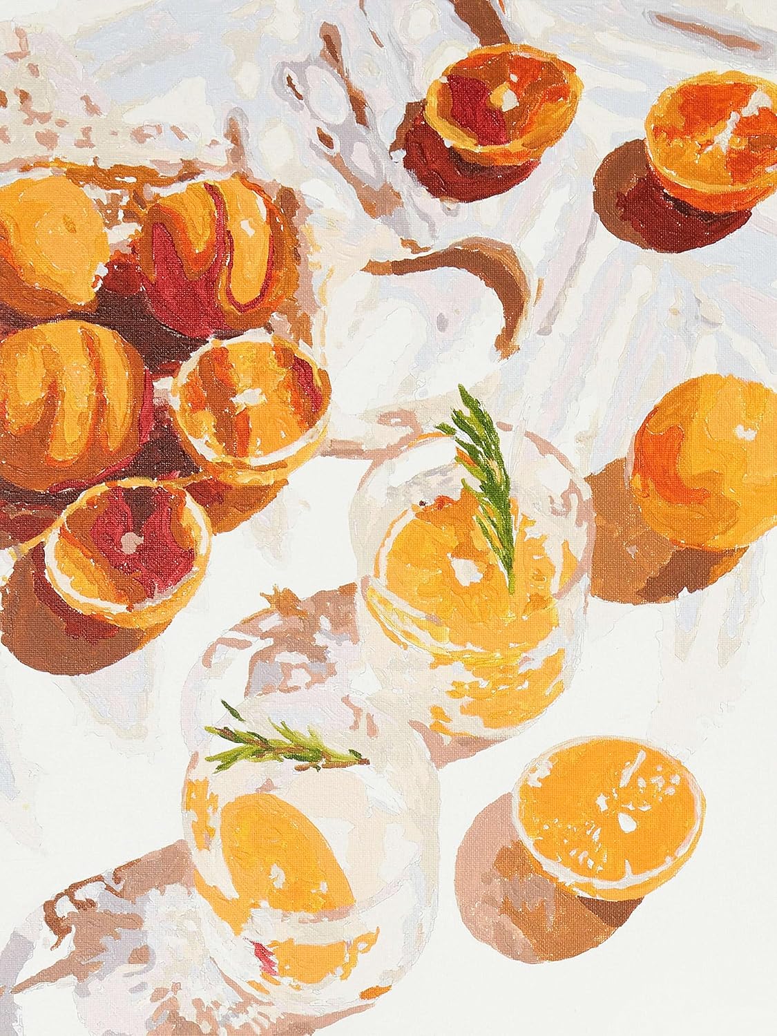 Malen-nach-Zahlen Kit für Erwachsene mit Leinwandrahmen, Orange Afternoon