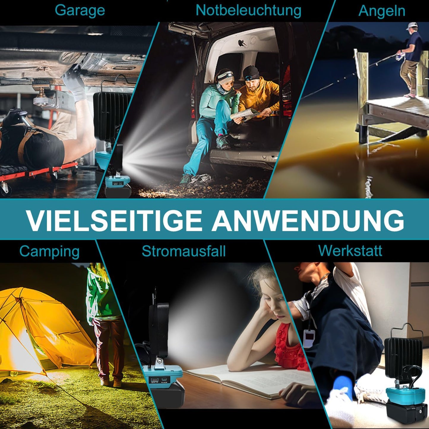 Arbeitsleuchte für Makita LXT-Akkus, Grün