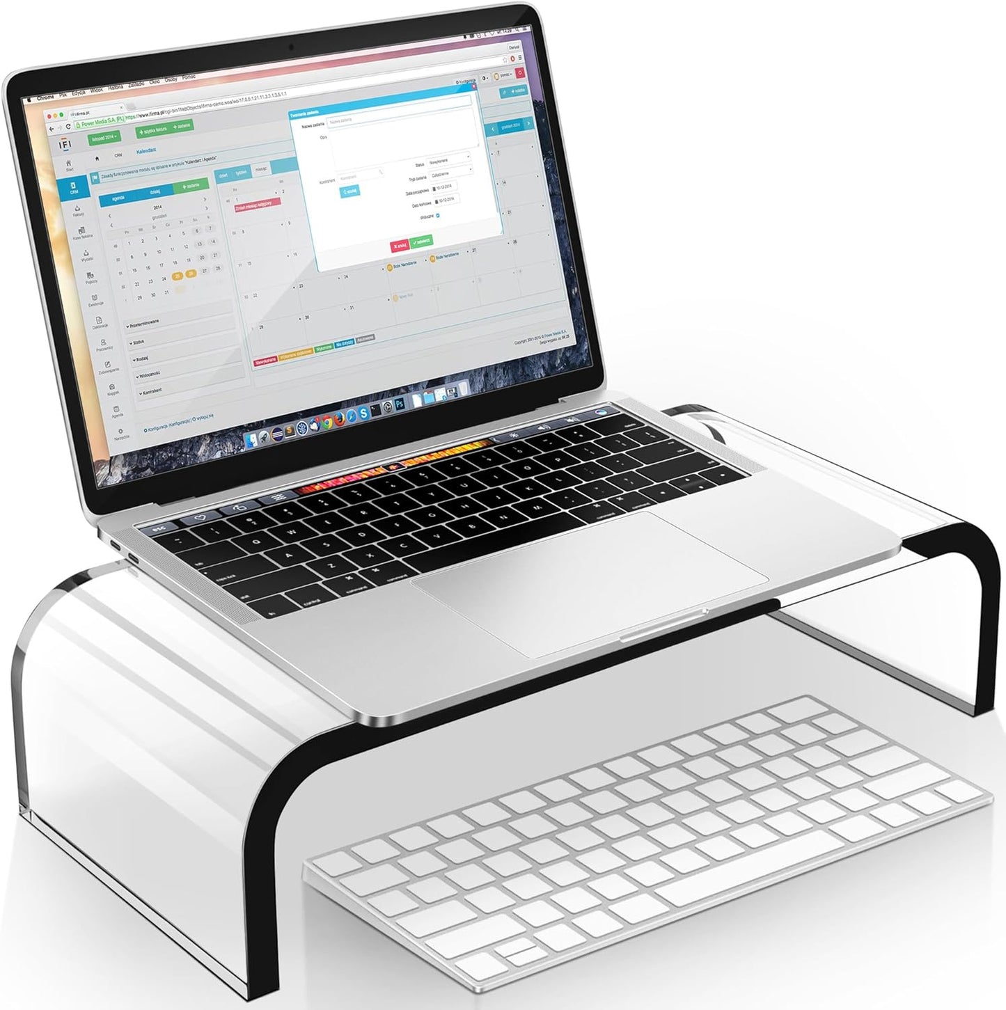 Monitorständer mit Tastaturablage, Klein - 1 Ebene
