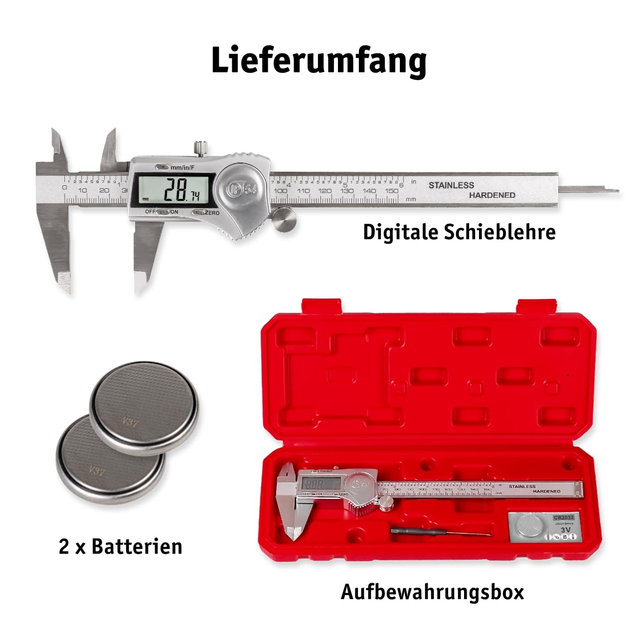 Messschieber mit LCD-Display