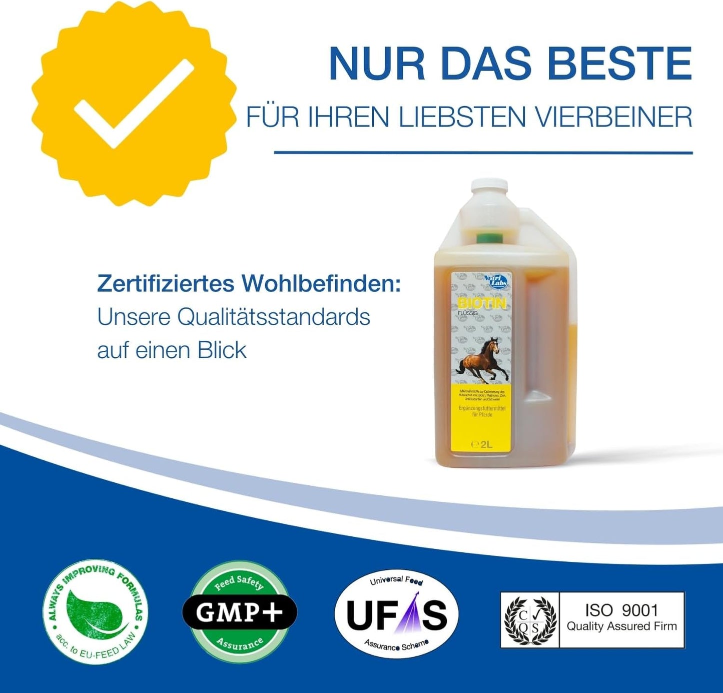 Biotin Pferd-Nahrungsergänzung mit MSM & Zink
