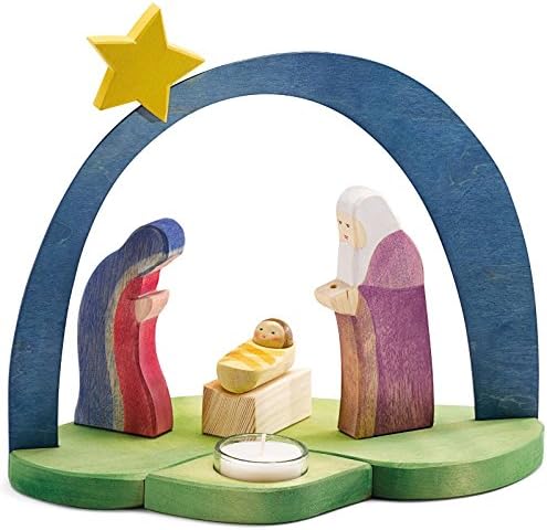 Krippe mit Maria, Josef & Jesus