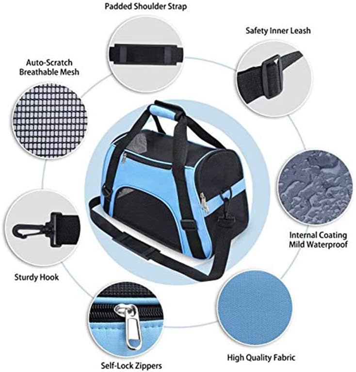 Atmungsaktive Haustiertasche, L, Blau