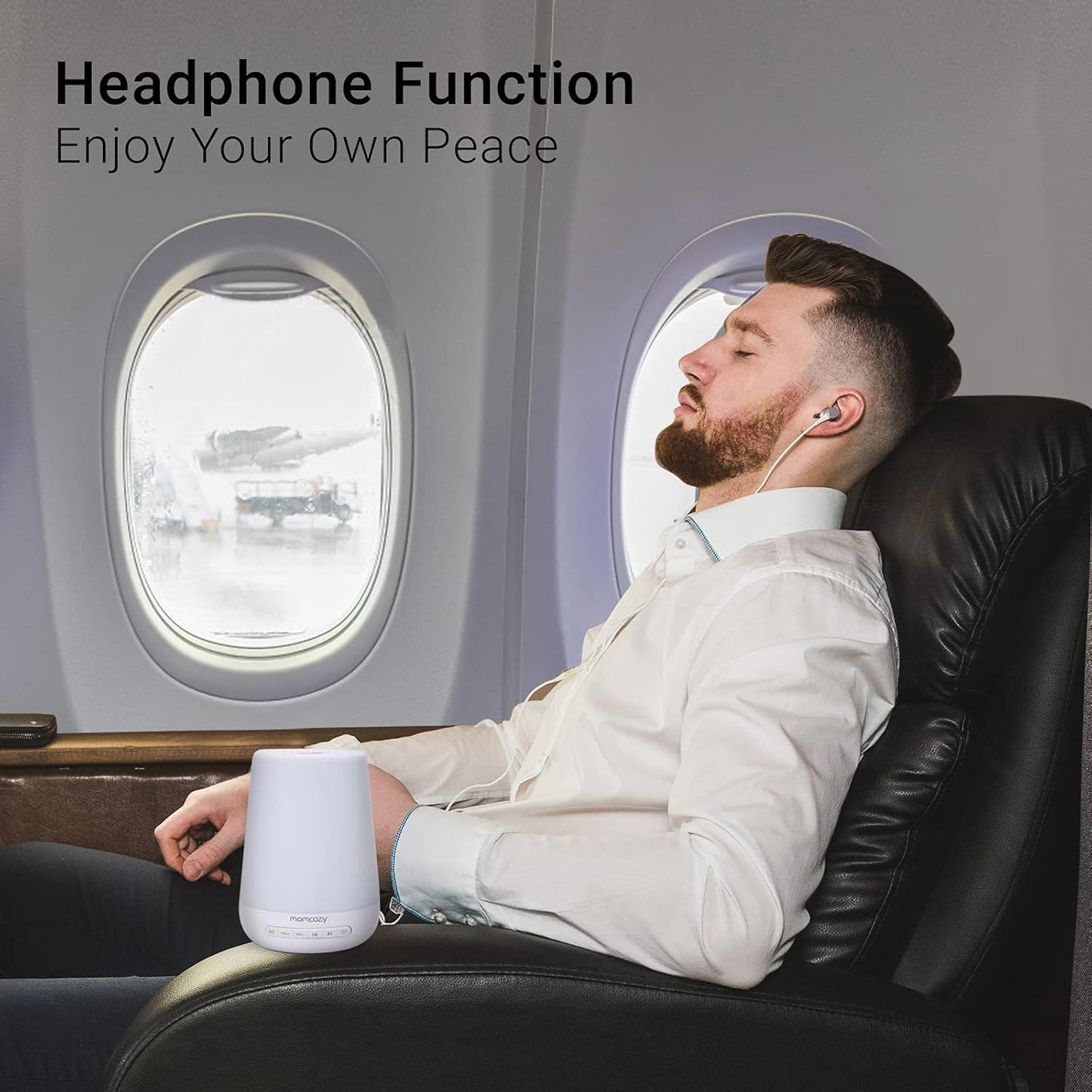 DB03 White Noise Machine mit 34 Klängen & Nachtlicht, Weiß