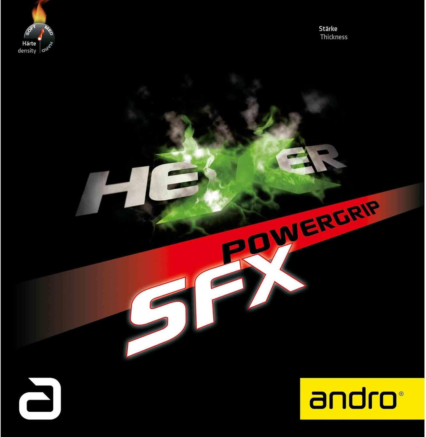 Hexer Powergrip SFX - Tischtennisbelag 1.7 mm, grün 1,7 mm
