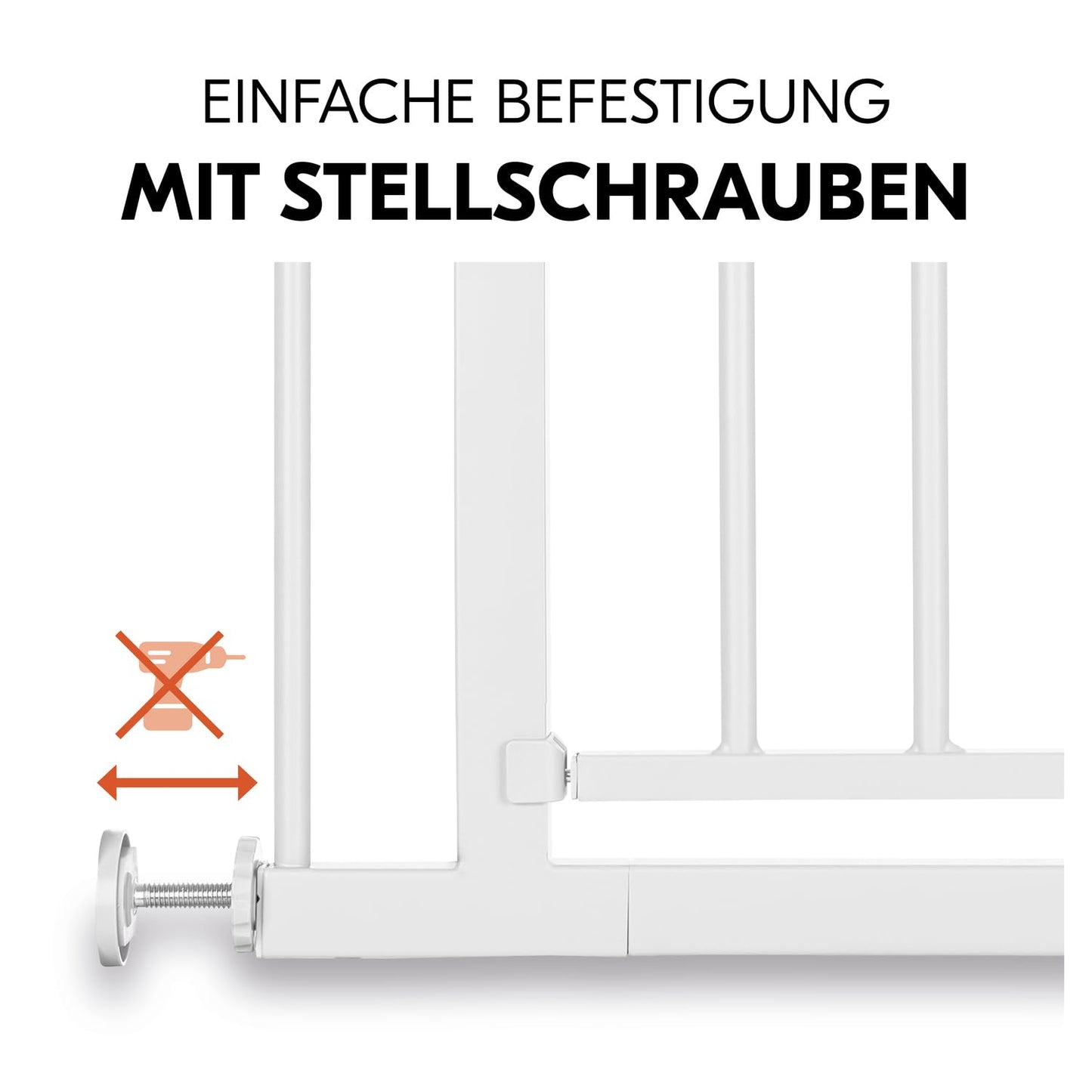 Treppenschutzgitter Open N Stop 2, Basisgitter / 75 - 80 cm / White
