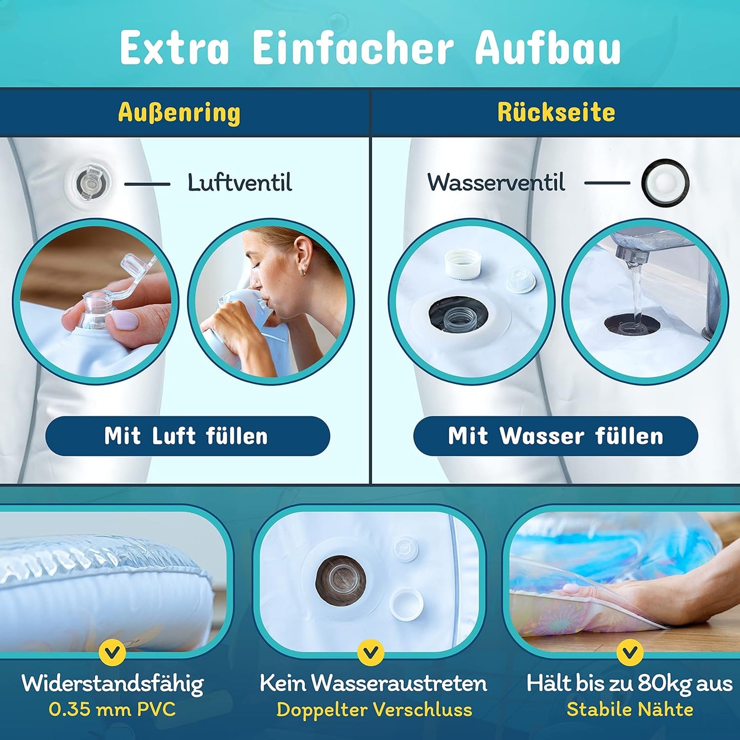 Wasserspielmatte für Babys XXL (100 cm), XXL 100 CM
