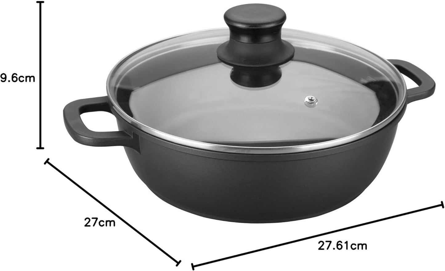 Bratentopf mit Glasdeckel 24 cm